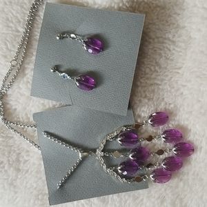 CLIP EARRINGS & necklace